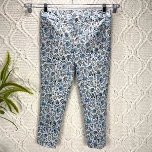 LOFT | Blue Paisley Modern Crop Women's Jeans